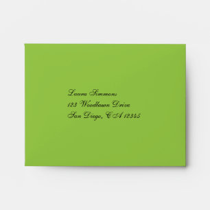 Lime, White, Black Damask Envelope for RSVP's