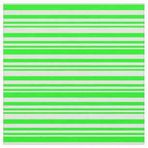 Lime & White Coloured Lined/Striped Pattern Fabric