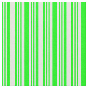 Lime & White Coloured Lines Fabric