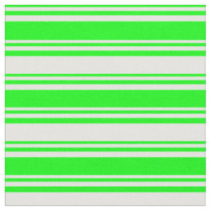Lime & White Lines Fabric