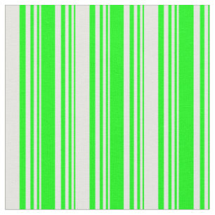 Lime & White Lines/Stripes Pattern Fabric