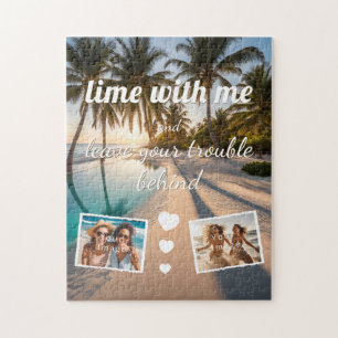 lime with me, leave trouble behind, Foto Vorlage Jigsaw Puzzle