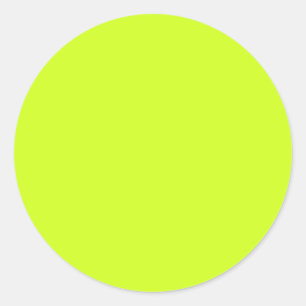 Lime yellow  (solid colour)  classic round sticker