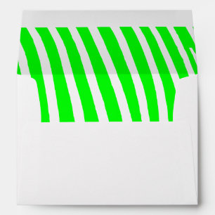Lime Zebra Stripes Envelope