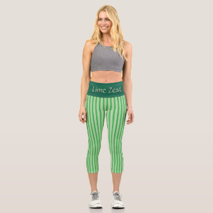 “LIME ZEST” BY JEANIE DEE: PERSONALIZE HIGH-WAIST CAPRI LEGGINGS