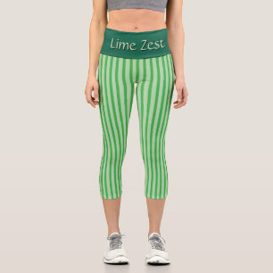 “LIME ZEST” BY JEANIE DEE: PERSONALIZE HIGH-WAIST CAPRI LEGGINGS
