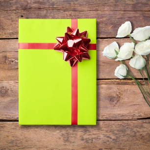 Lime Zest Solid Colour   Classic   Elegant Wrapping Paper