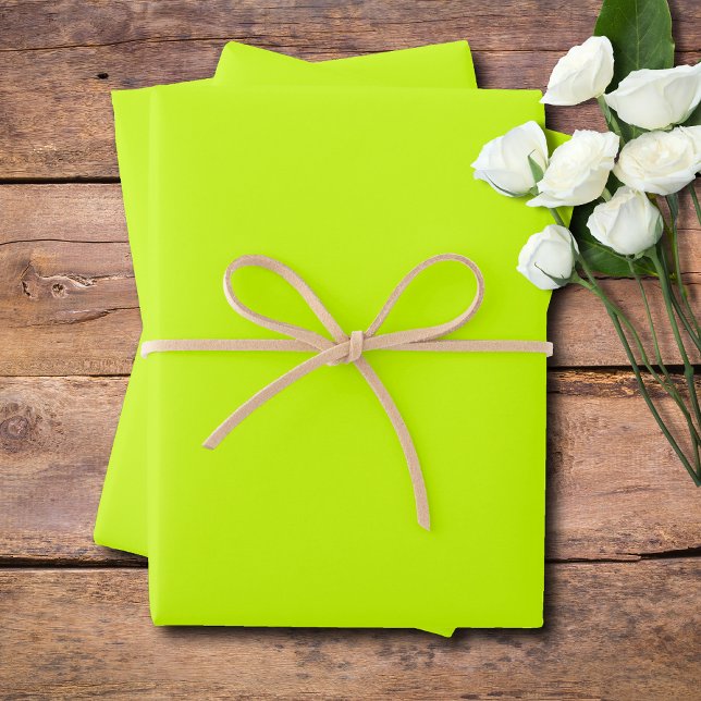 Lime Zest Solid Colour | Classic | Elegant Wrapping Paper Sheet (Creator Uploaded)