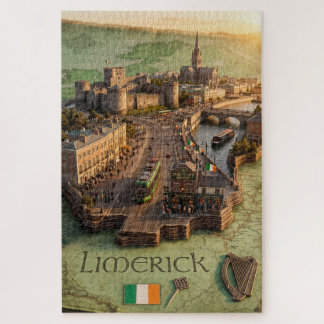 Limerick Ireland 3D Map Illustration 1014 Piece Ji Jigsaw Puzzle