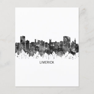 Limerick Ireland Skyline BW Flyer