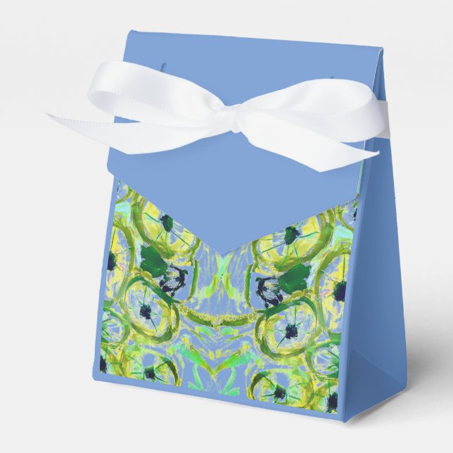 Limes on Blue Favour Box (Front Side)