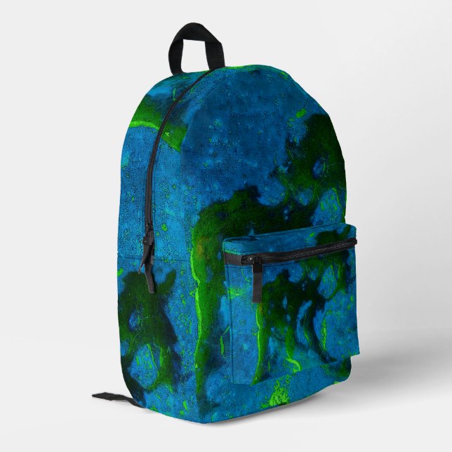 Limestone Abstract in Greens and Aqua Blues Bag (Back Corner Left)