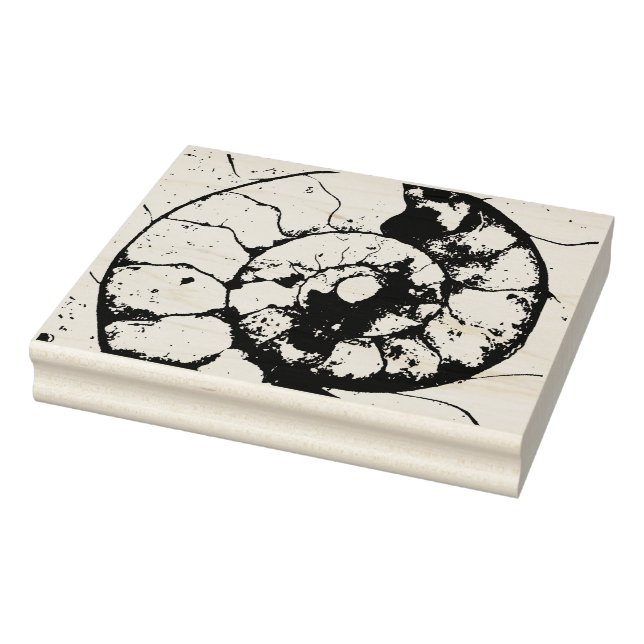 Limestone ammonite  rubber stamp (Stamp)