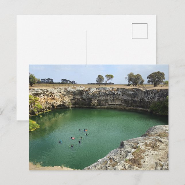 Limestone Cliffs and Emerald Waters  Postcard (Front/Back)