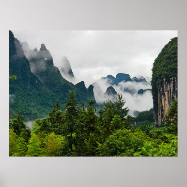 Limestone Hills | Yangshuo, Guangxi, China Poster (Front)