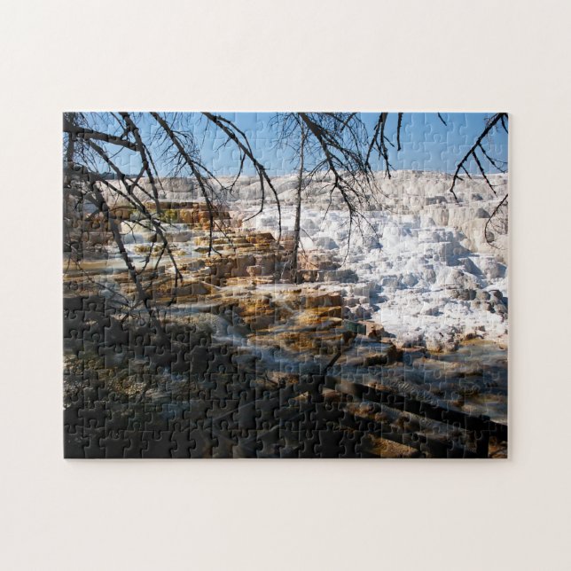 Limestone terrace Mammoth Hot Spring Yellowstone Jigsaw Puzzle (Horizontal)