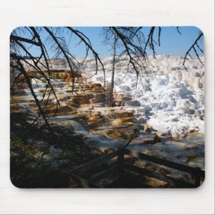 Limestone terrace Mammoth Hot Spring Yellowstone Mouse Pad