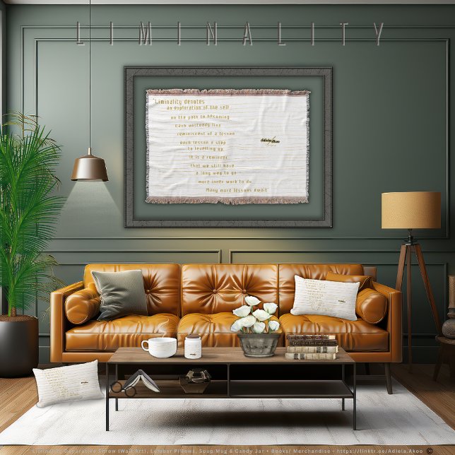  Liminality Decorative Throw by Poet Adiela Akoo - (Get Liminality Decorative Throw/Wall Art, Pillows, Soup Mug, Candy Jar + Poetry Books by Adiela Akoo)