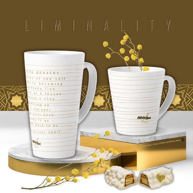 Liminality Small Latte Mug by Poet Adiela Akoo  (Liminality Latte Mugs designed by Poet Adiela Akoo. Love it? GET it! Shop inspirational gift combos!)