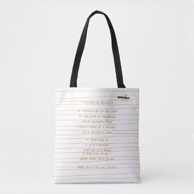 Liminality Tote by Poet Adiela Akoo Bag (Front)