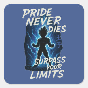 Limit Break Warrior Pride Anime Square Sticker