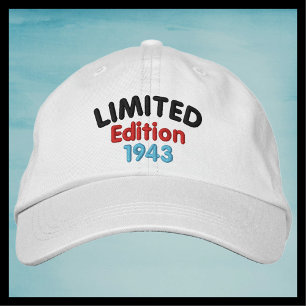 Limited Edition 1943 or Birth Year,  Funny Retro Embroidered Hat