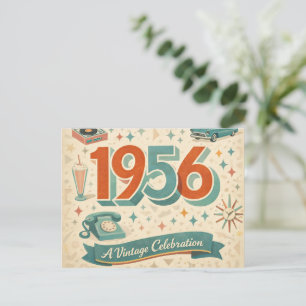 Limited Edition 1956 Birthday Card 50s Retro