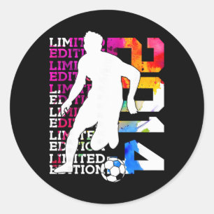 Limited Edition 2014 12 Years Soccer 12th Birthday Classic Round Sticker
