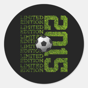 Limited Edition 2015 Soccer 11th Birthday  Classic Round Sticker