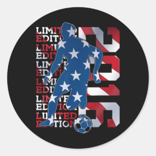 Limited Edition 2016 10 Years Soccer 10th Birthday Classic Round Sticker