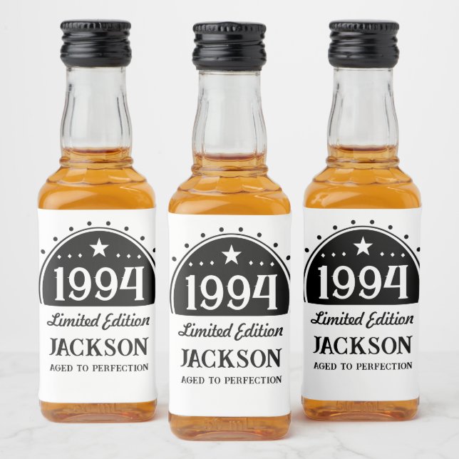 Limited Edition 30th Birthday  Liquor Bottle Label (Bottles)