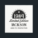Limited Edition 40th Birthday  Napkin<br><div class="desc">Fun "any year" Limited Edition Birthday or Father's Day party napkins. All text can be changed.</div>