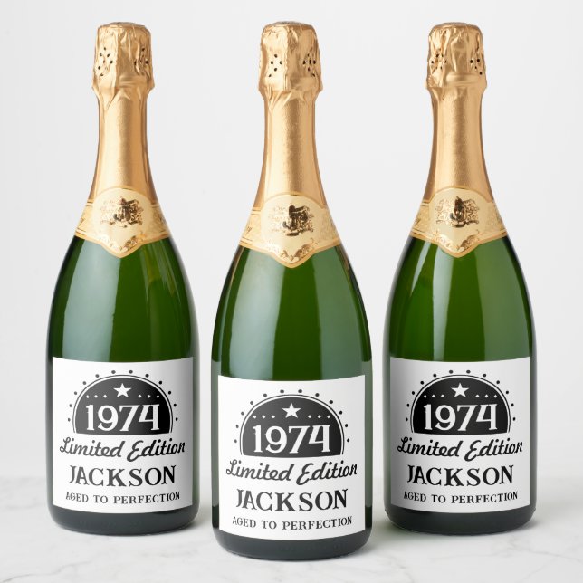 Limited Edition 50th Birthday  Sparkling Wine Label (Bottles)