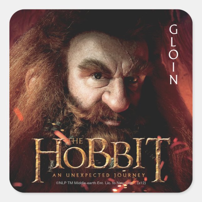 Limited Edition Artwork: Gloin Square Sticker (Front)