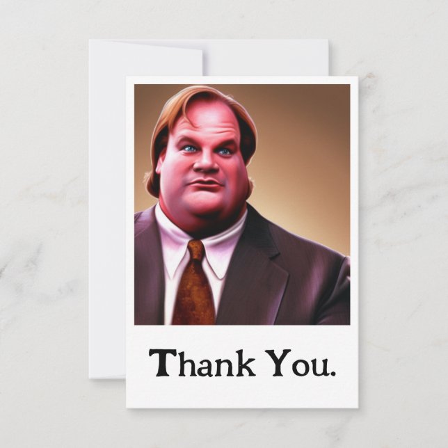 Limited Edition Chris Farley Thank You Card (Front)