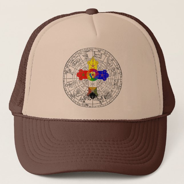 Limited Edition Hermetic Zodiac and Rose Cross Hat (Front)