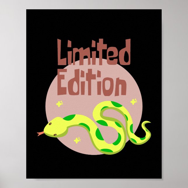 Limited edition Kawaii snake yellow and green  Poster (Front)