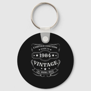 Limited Edition Made In 1984 Vintage Birthday Gift Key Ring