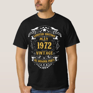 Limited Edition May 1972 Vintage All Original Part T-Shirt