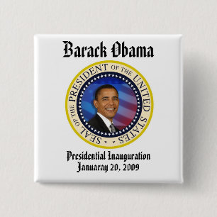 LIMITED EDITION Obama Inauguration COLLECTORS 15 Cm Square Badge