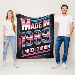 Limited Edition Retro 1989 Fleece Blanket