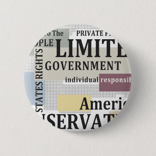Limited Government 6 Cm Round Badge