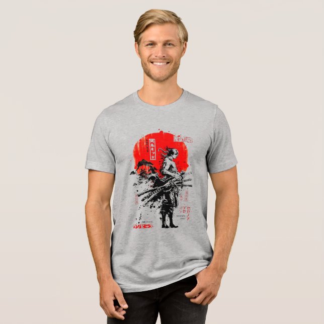 Limited Samurai Manga Legend Retro Unisex Tri-Blend Shirt (Front Full)
