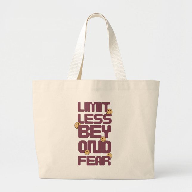 Limitless Beyond Fear Large Tote Bag (Front)
