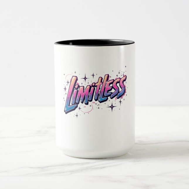 Limitless Coffe Mug – Bold Inspirational Word Cups (Center)