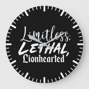 Limitless - Gym, Hustle, Success Motivation Large Clock