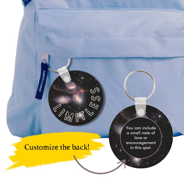 Limitless Inspirational Personalised Message Key Ring (Creator Uploaded)