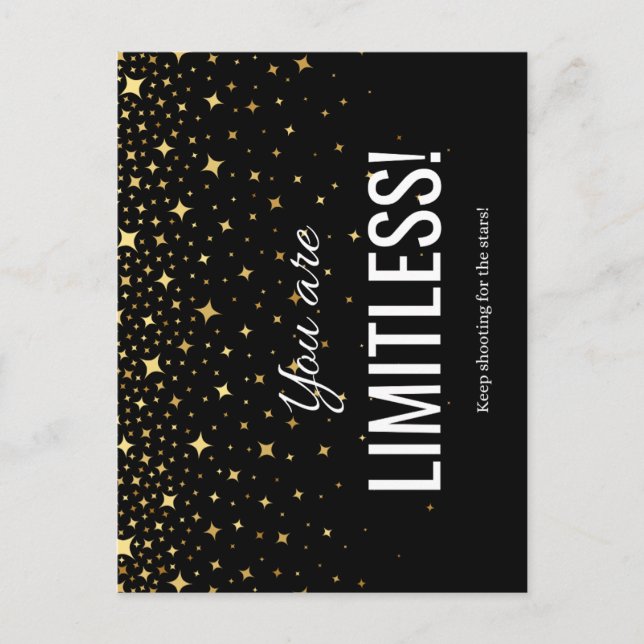 Limitless postcard (black) (Front)