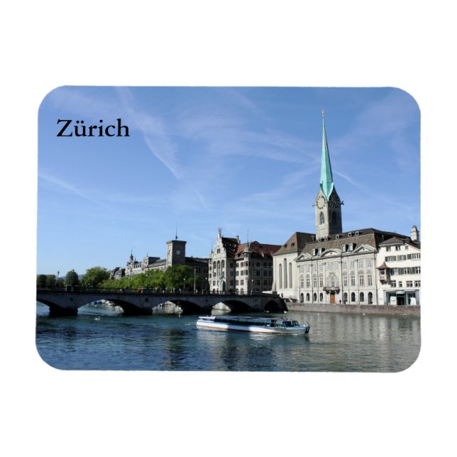 Limmat River in Zurich Magnet (Horizontal)