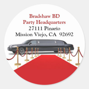 Limo Service Sticker Label Template